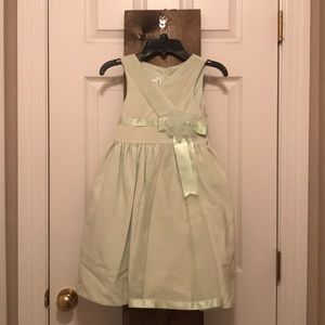 Girls size 7 light green dress
